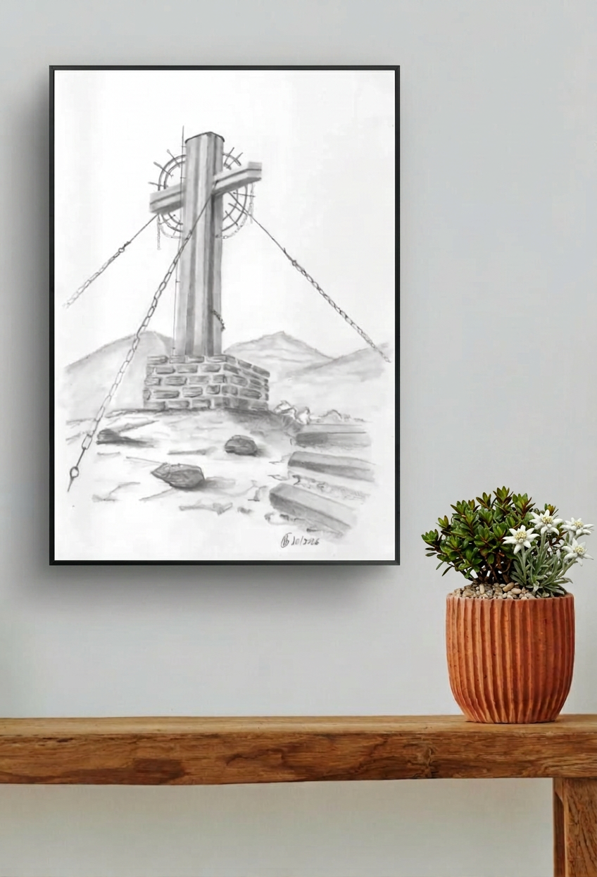 Gipfelkreuz im Wohnzimmer